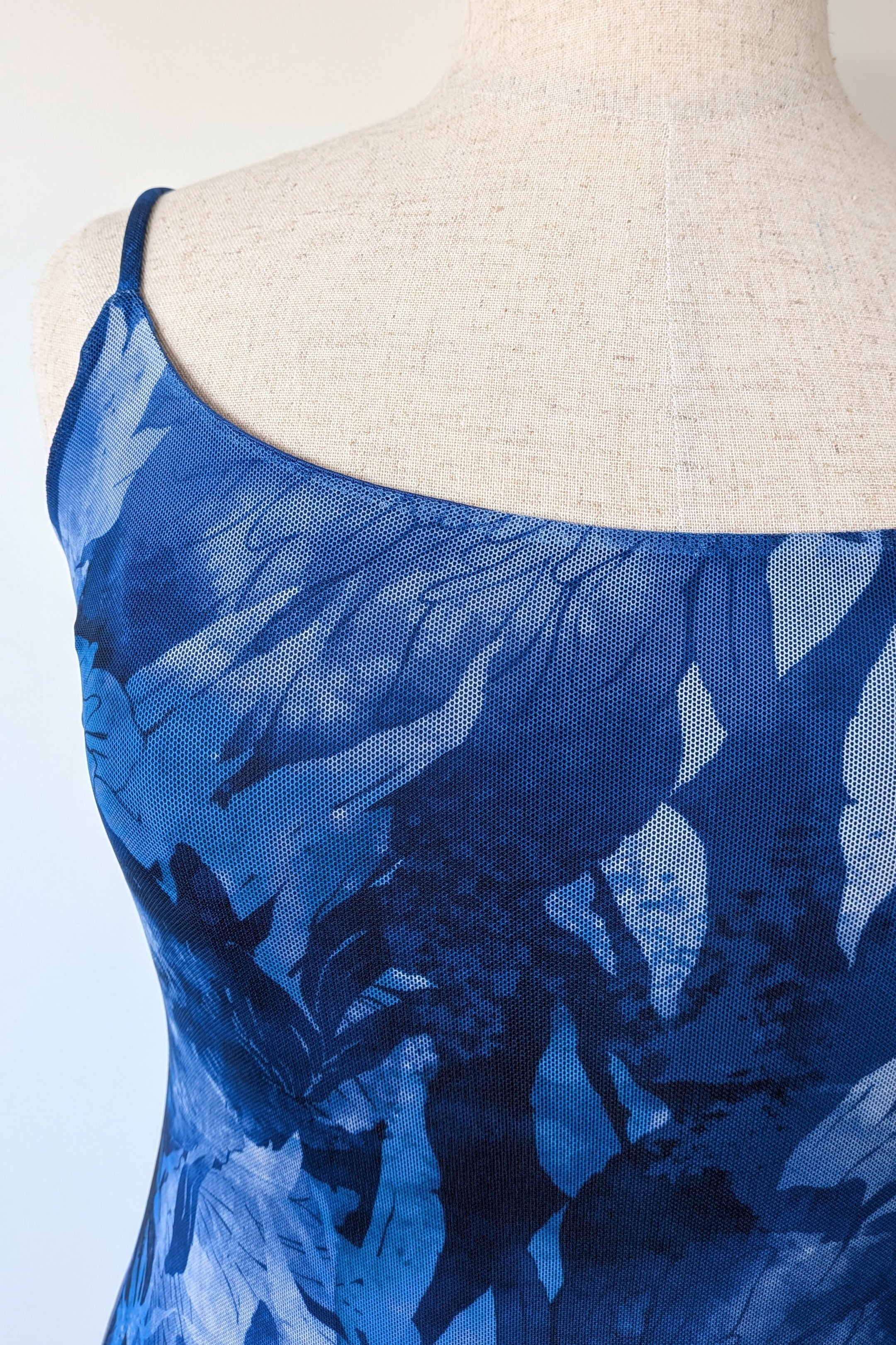 Luck & Trouble Lovesick Recycled Mesh Dress in Blue Size 16/18 Brand New With Tags RRP $70