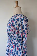 Witchery Linen One Shoulder Watercolour Print Midi Dress with Cut Out Size 16
