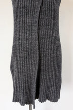 Country Road Grey Wool Cashmere Blend Rib Knit Sleeveless Turtleneck Jumper Size XS