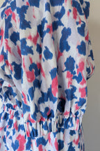Witchery Linen One Shoulder Watercolour Print Midi Dress with Cut Out Size 16