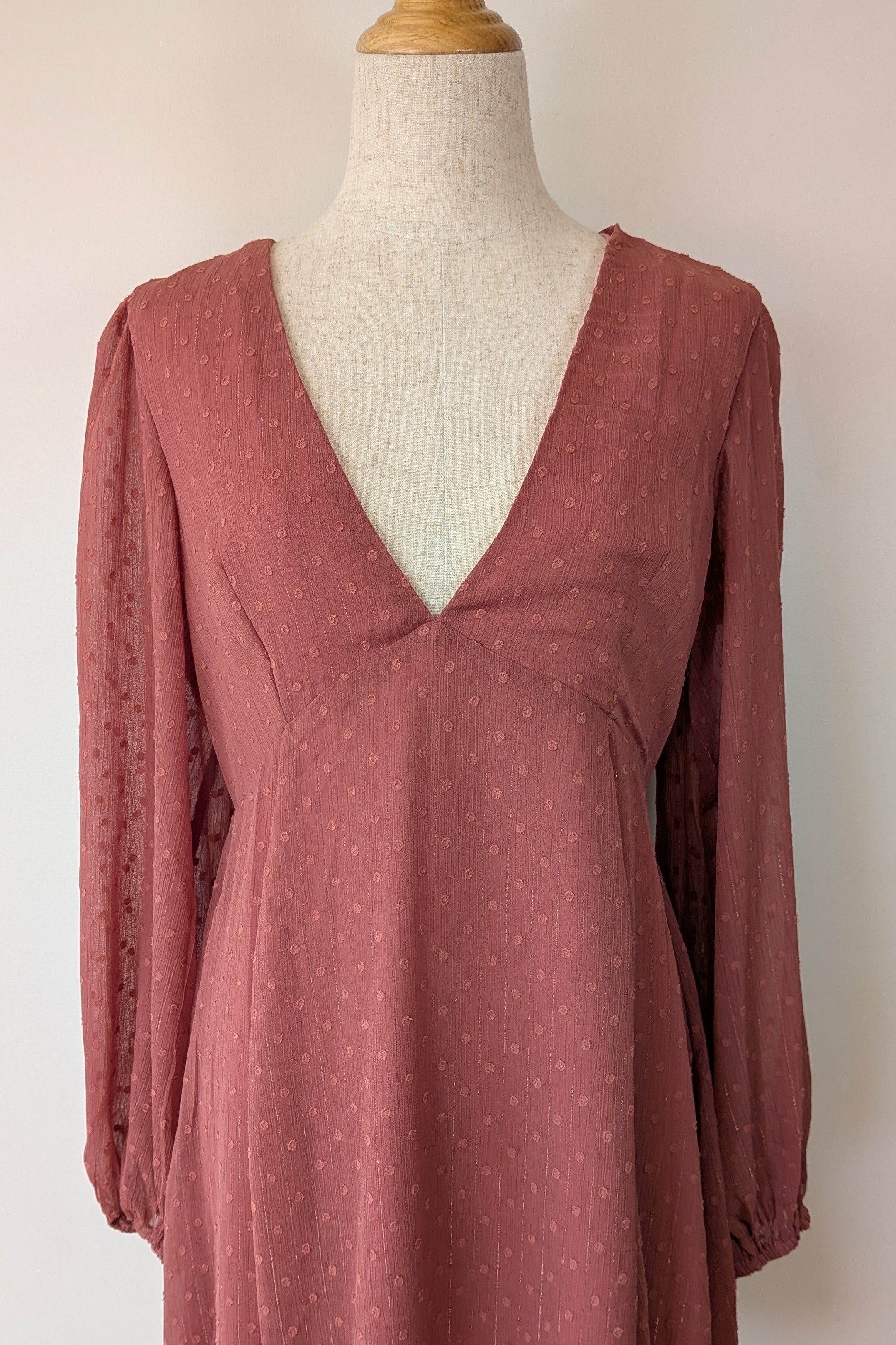 Showpo Dusty Pink Alert Me Dress Size 12 Brand New With Tags