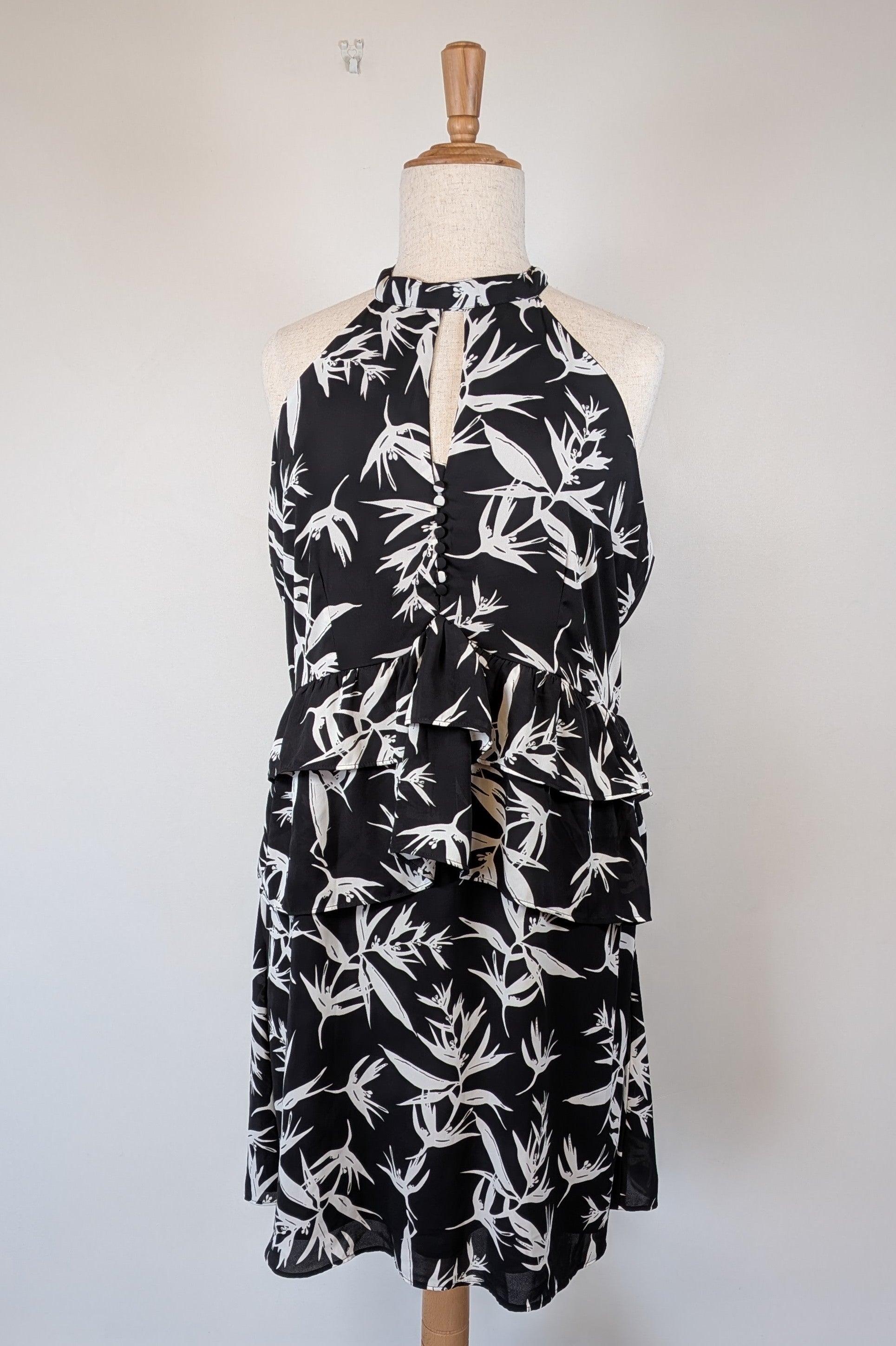 Crossroads Tropical Monochrome Layered Dress Size 18 Brand New With Tags RRP $59.95