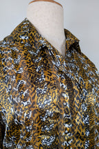 Vintage 90s Talkabout Leopard Print Shirt Size L