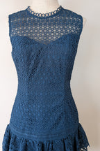Review Teal Lace Drop Waist Dress Size 6