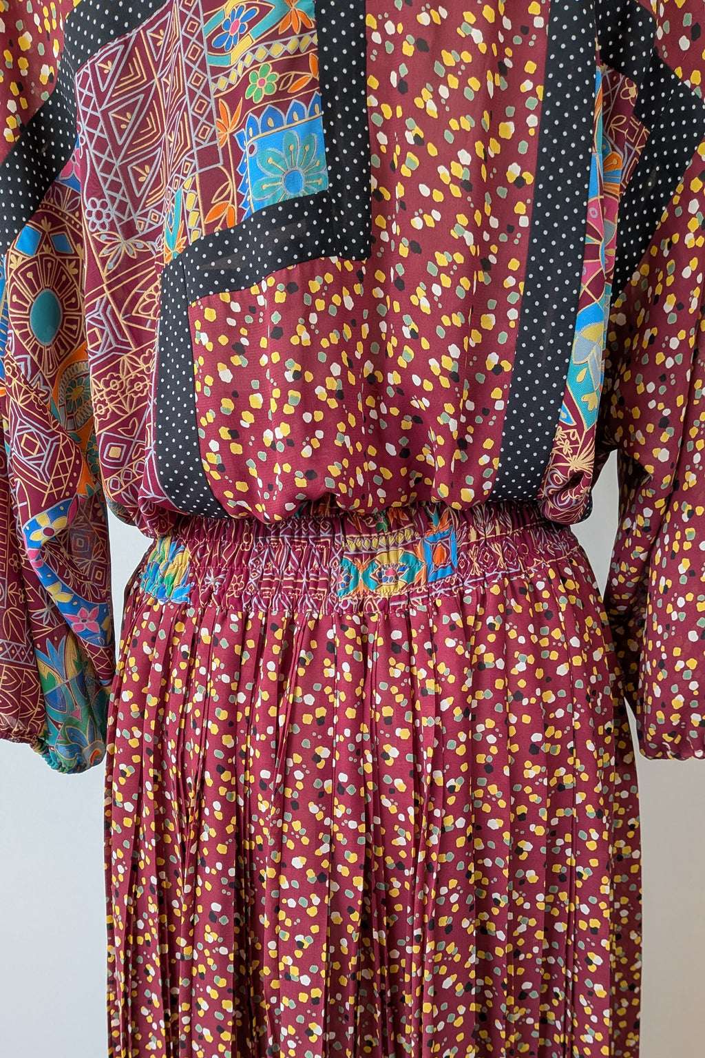 Vintage 80s Diane Freis Georgette Dress Size L