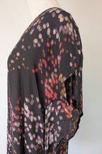 Vintage Y2K Kingan Jones 100% Silk Abstract Dot Top Size 12
