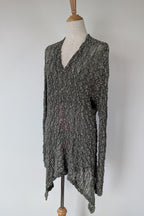 Vintage Y2K Envy Me Green Bouclé Weave Tunic One Size