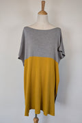 Uimi Colour Block Egyptian Cotton & Cashmere Knit Dress Size S-M