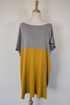 Uimi Colour Block Egyptian Cotton & Cashmere Knit Dress Size S-M