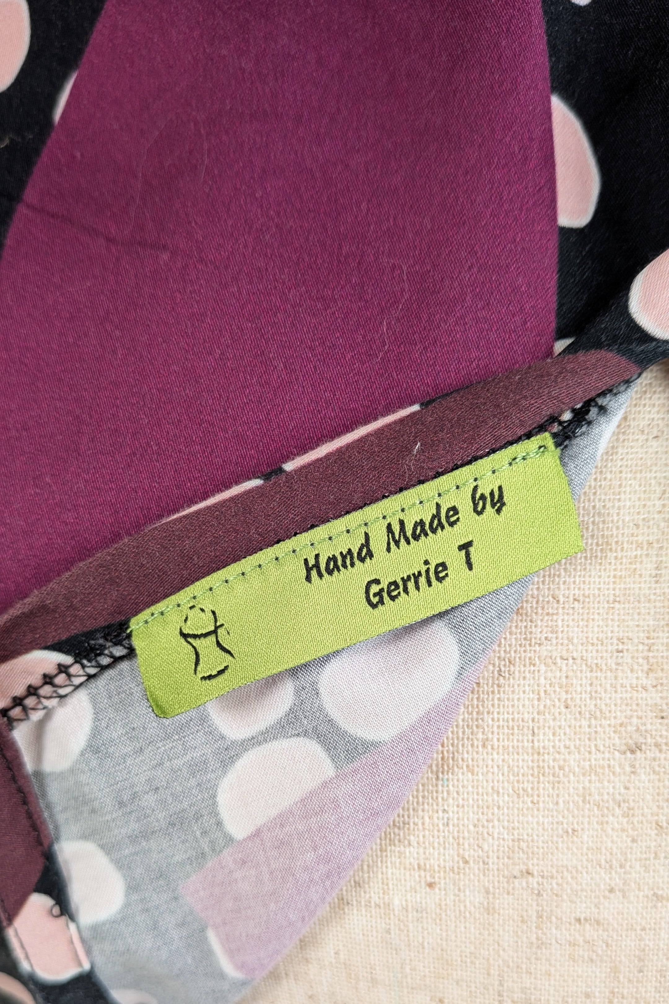 Hand Made by Gerrie T (Tasmania Brand) Spots & Shapes Dress Size L