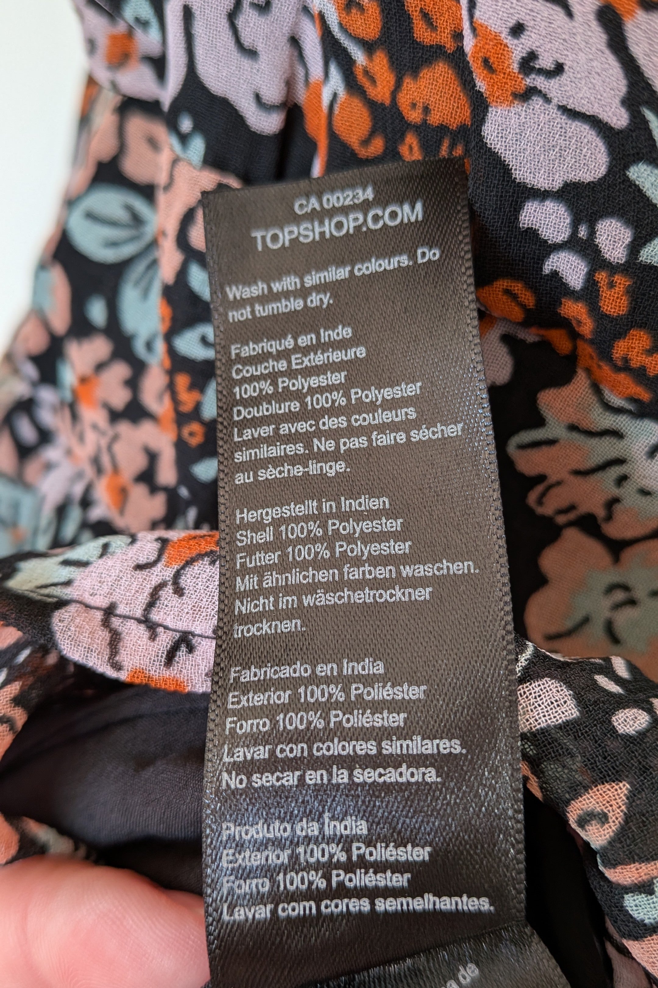 Topshop Floral Print Ruched Mini Dress Sz 14 RRP $80