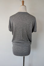 Country Road Grey Merino Wool & Silk Asymmetric Long Knit Top Size XXS