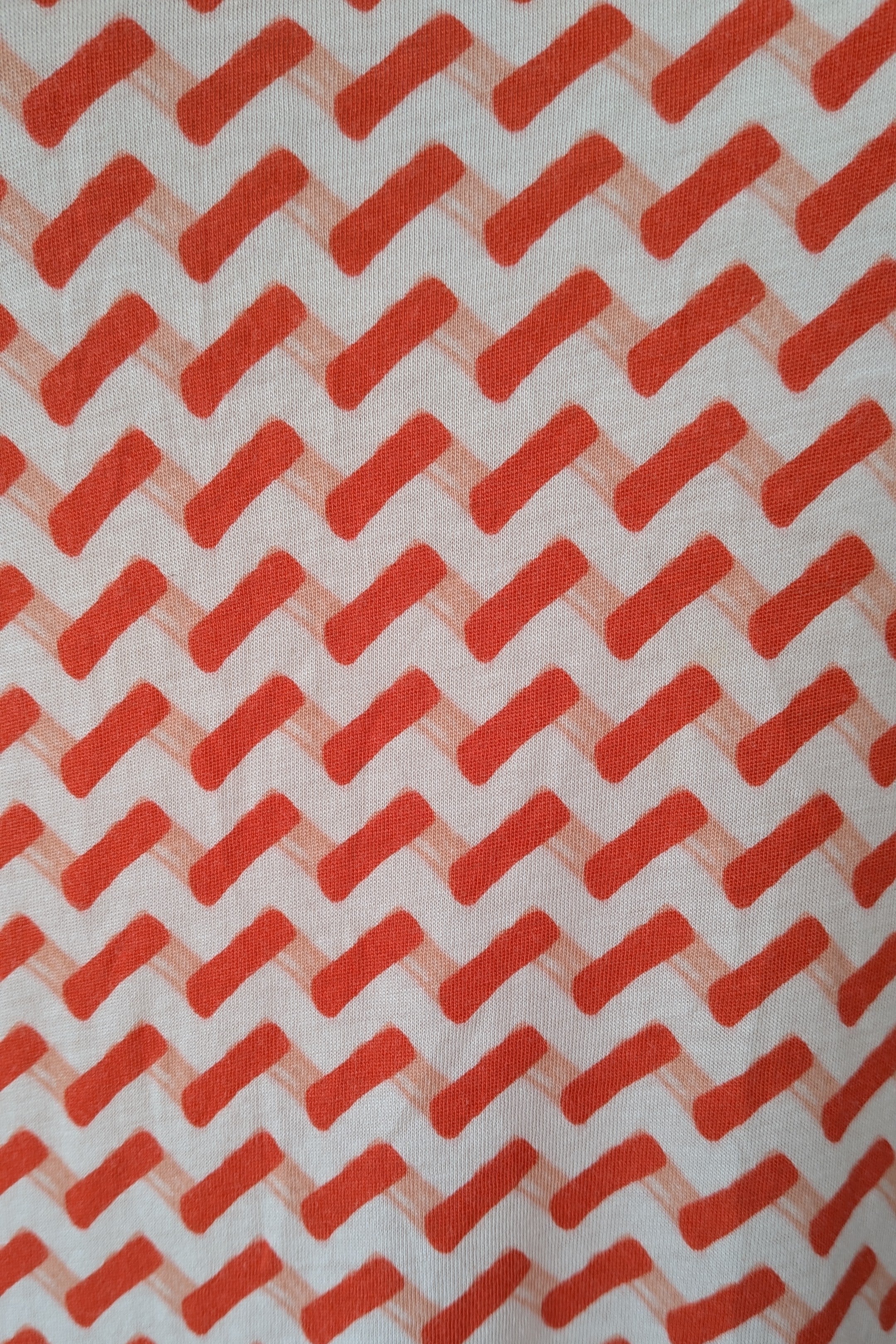 Country Road Geometric Red White Print Top Size S