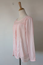 Liz Jordan Designer Collection Rue De Renne Pink Lace Trim Top Size 14 BNWT RRP $99.95
