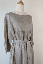 Stella Moda Linen Midi Dress in Grey in One Size