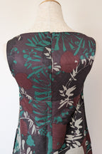 Vintage Cue Botanical Print Shift Dress Size 6