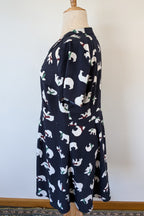 Modcloth Susan Bee Anthony Polar Bear Navy Fit & Flare Dress Size 20