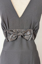 Vintage Y2K Crossroads Sleeveless Black Bow Cocktail Dress Size 12/14