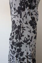 Vintage Y2K Tea Berry Floral Lace Cowl Neck Dress Size 8/10