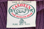 Vintage 80s Casaveen Pure New Wool Purple Cardigan (Made in Tasmania) Size 14