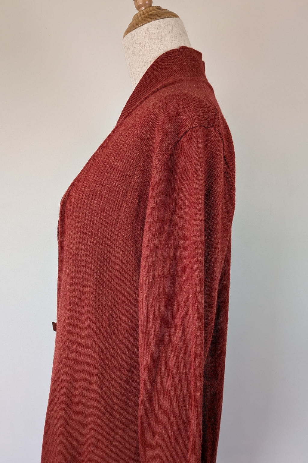 Vintage 90s Meredith Rust Long Cardigan Size 12