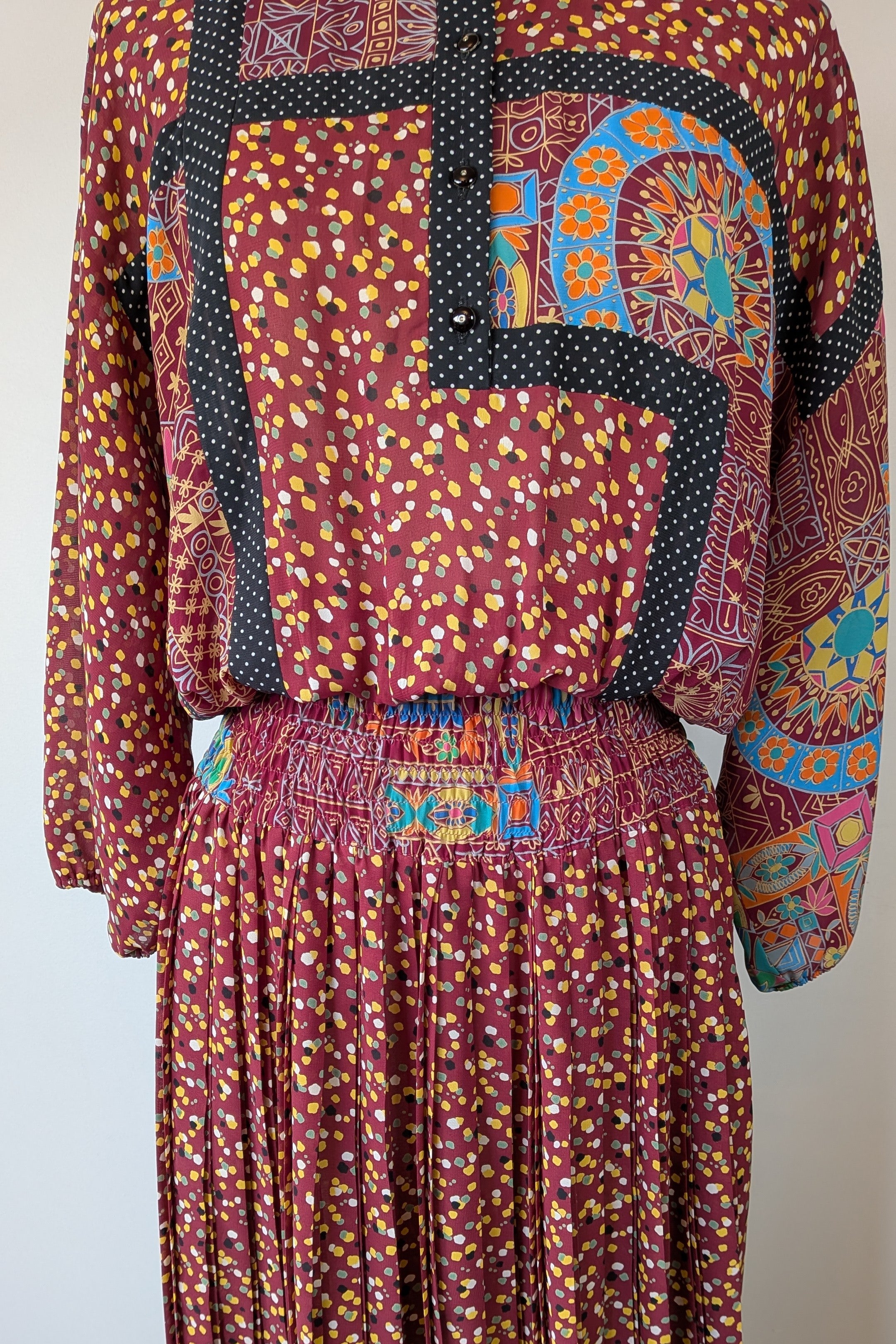 Vintage 80s Diane Freis Georgette Dress Size L