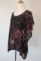 Vintage Y2K Kingan Jones 100% Silk Abstract Dot Top Size 12