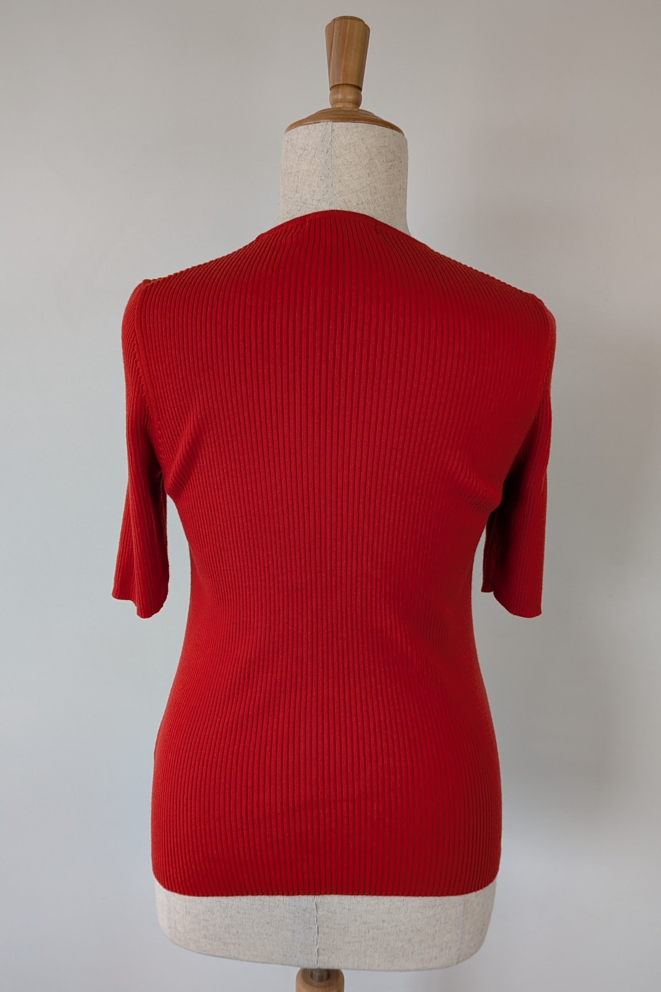 Boden Red Wool Cotton Knit Tee Size 16