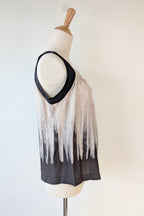 Jane Lamerton Petites Silk Abstract Monochrome Top Size 10