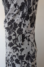 Vintage Y2K Tea Berry Floral Lace Cowl Neck Dress Size 8/10