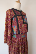 Vintage 80s Diane Freis Georgette Dress Size L