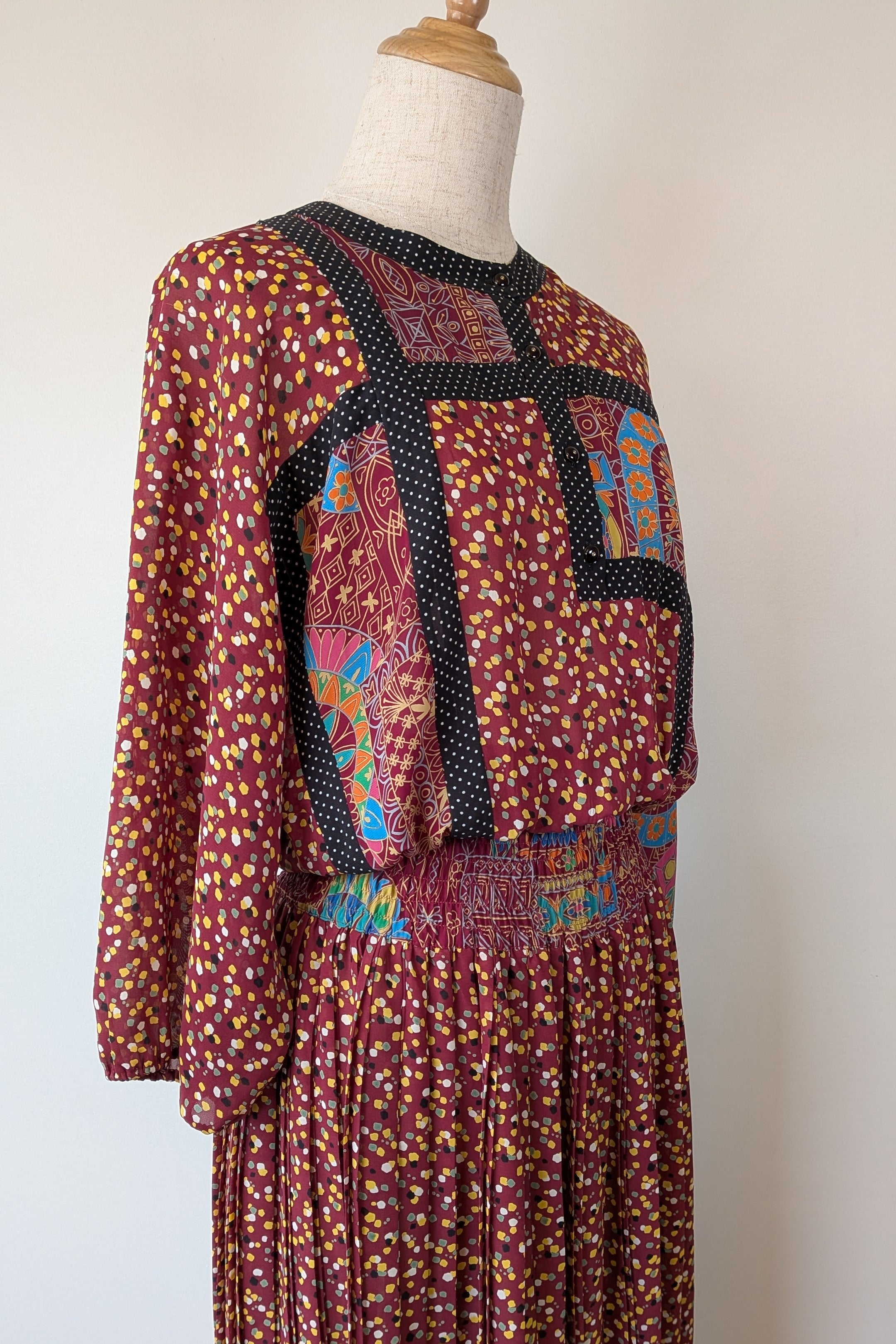Vintage 80s Diane Freis Georgette Dress Size L