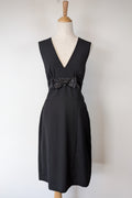 Vintage Y2K Crossroads Sleeveless Black Bow Cocktail Dress Size 12/14