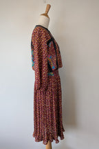 Vintage 80s Diane Freis Georgette Dress Size L