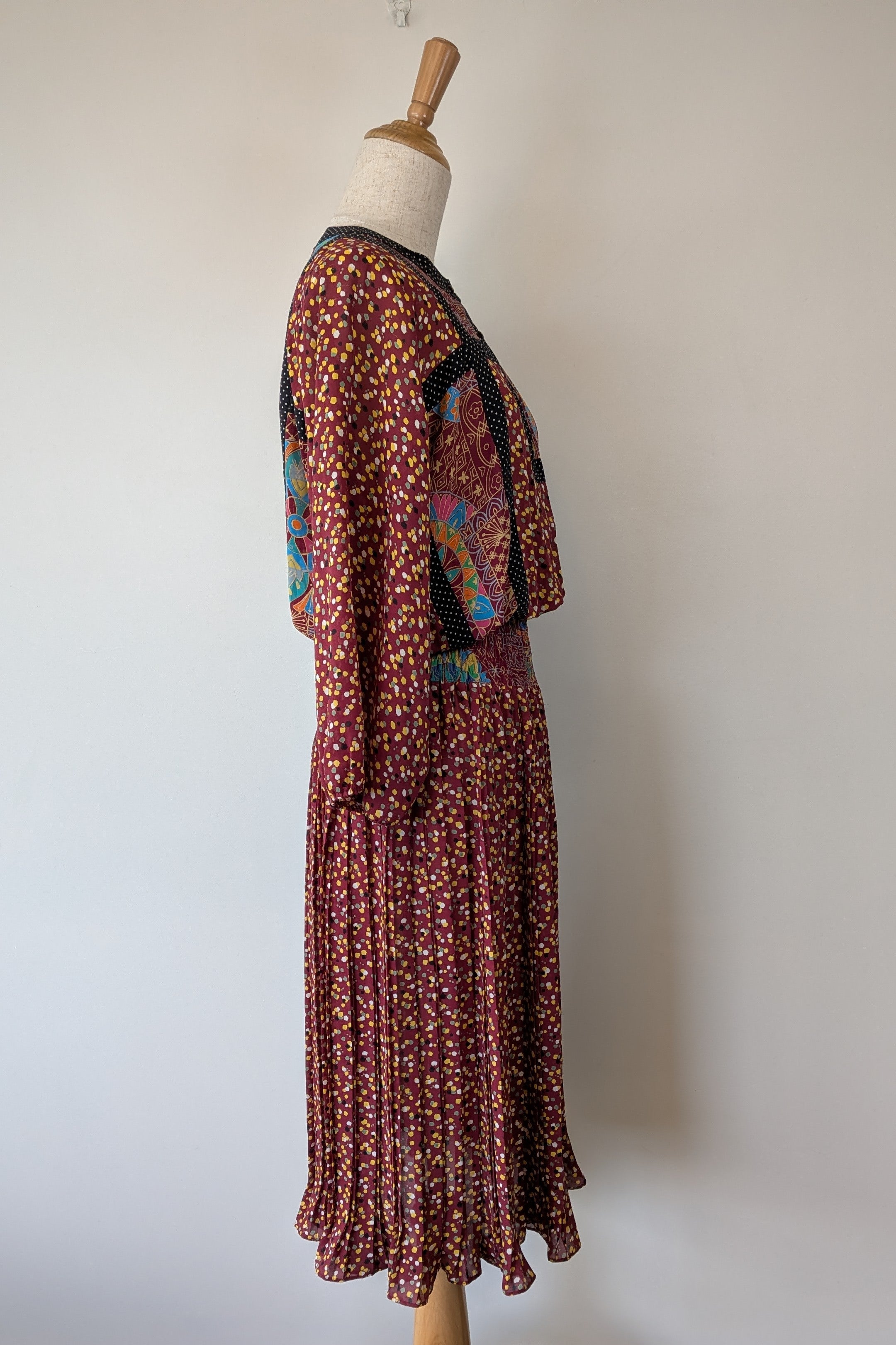 Vintage 80s Diane Freis Georgette Dress Size L