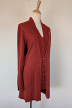 Vintage 90s Meredith Rust Long Cardigan Size 12