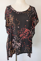 Vintage Y2K Kingan Jones 100% Silk Abstract Dot Top Size 12