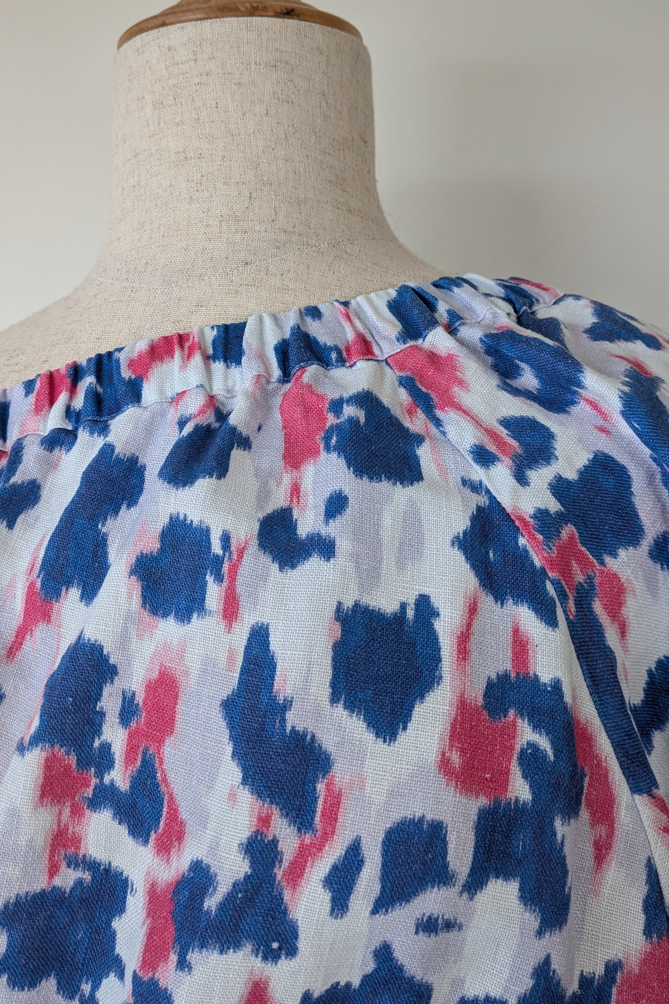 Witchery Linen One Shoulder Watercolour Print Midi Dress with Cut Out Size 16