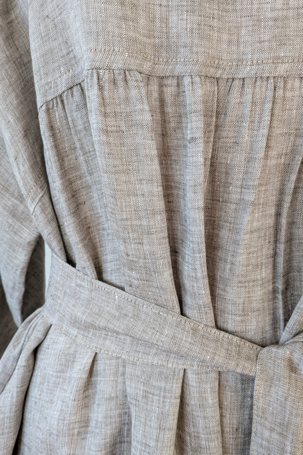 Stella Moda Linen Midi Dress in Grey in One Size