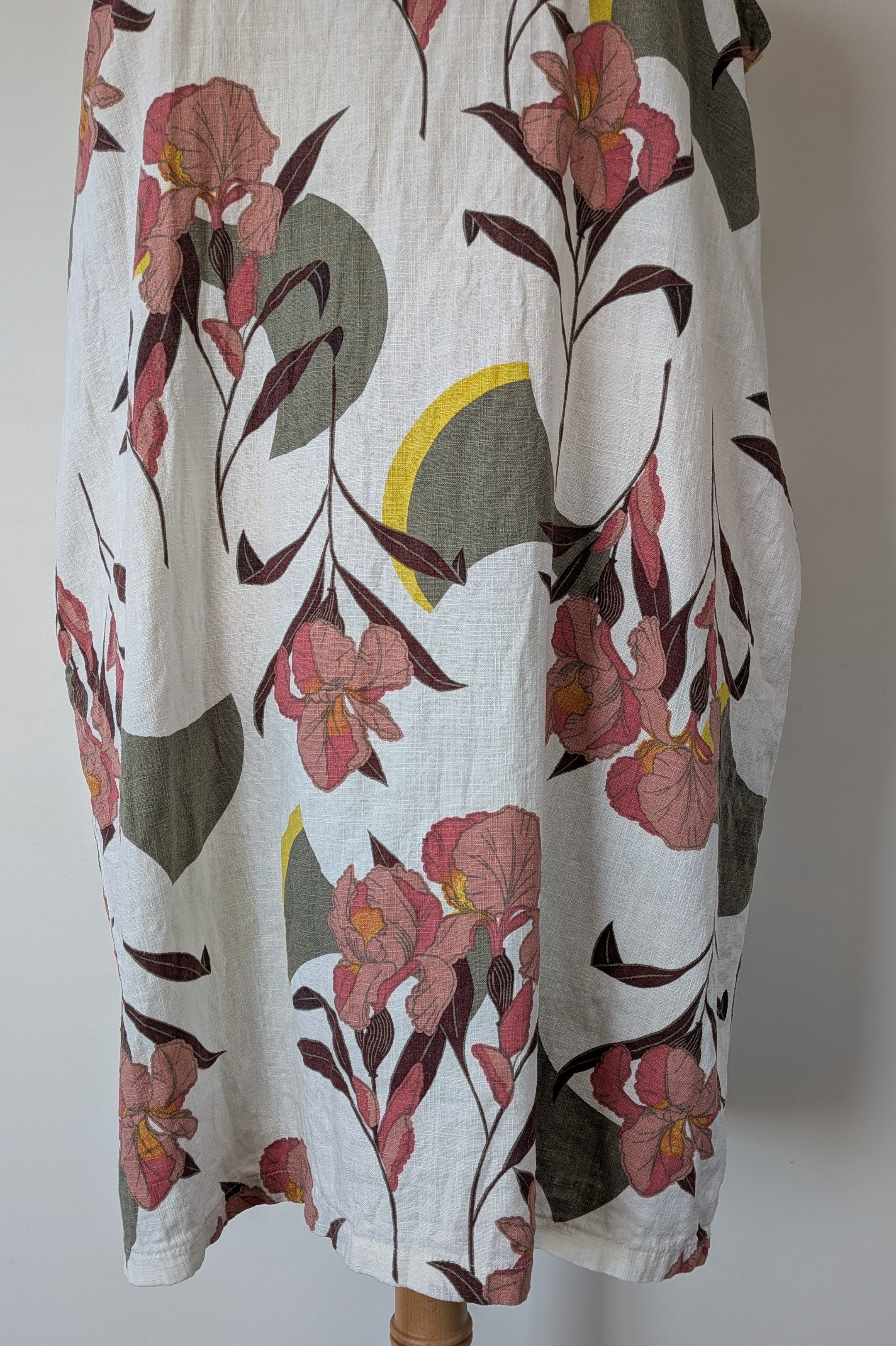 Next Linen Blend Floral Shift Dress Size 20