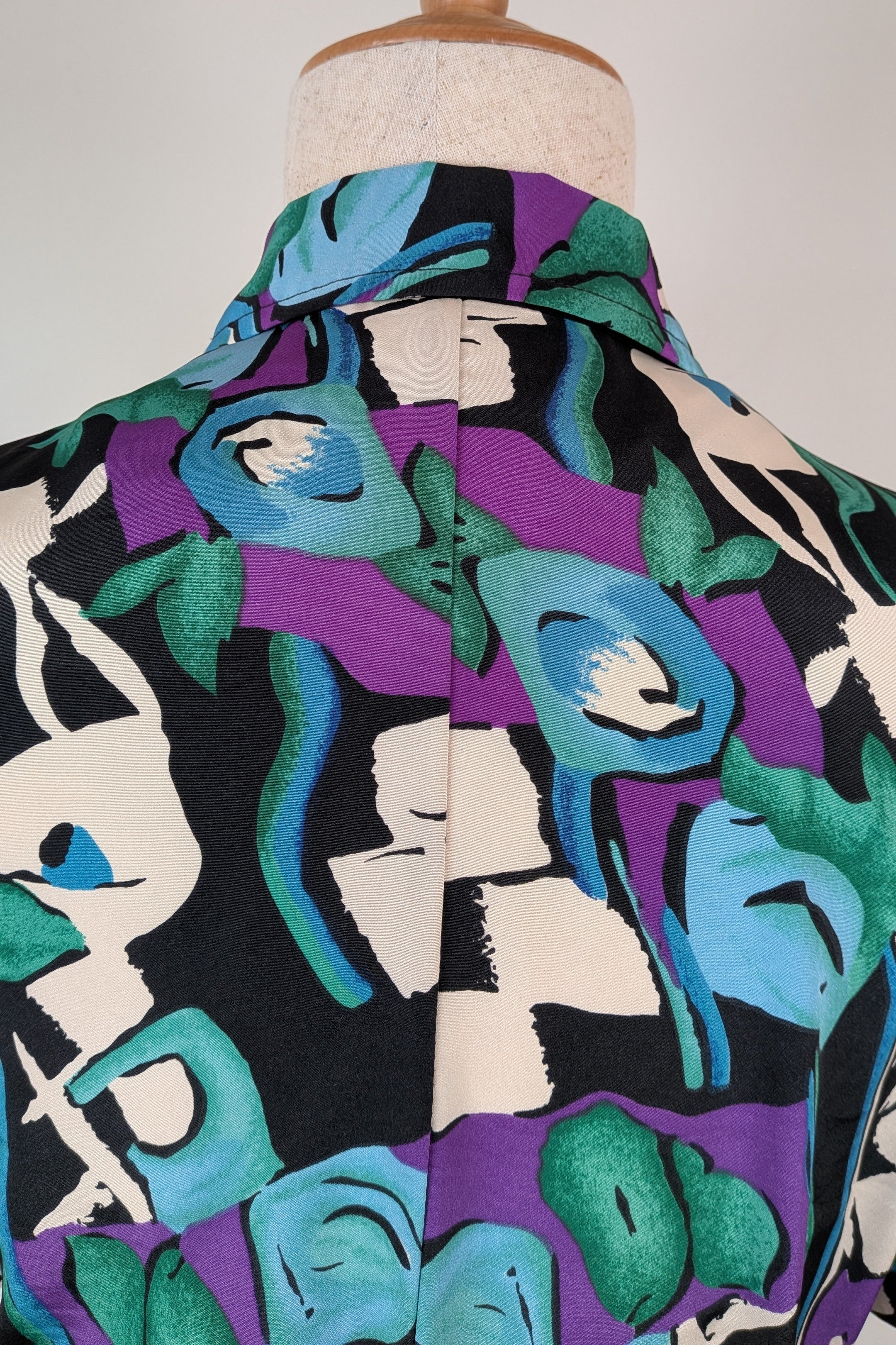 Vintage 80s Styled By Antonia Abstract Pattern Dress Size 16