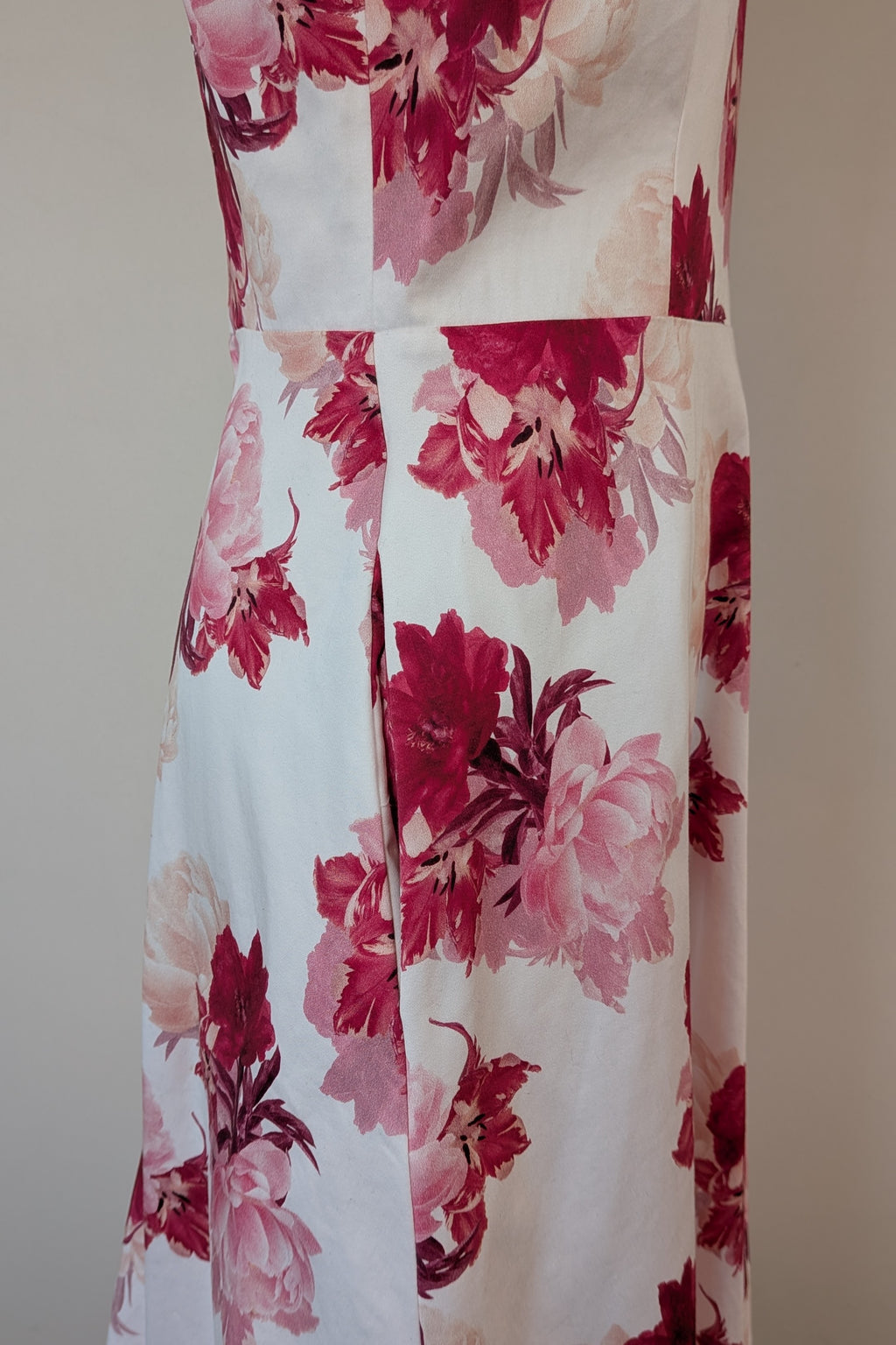 Portmans White & Pink Floral Fit and Flare Dress Size 10