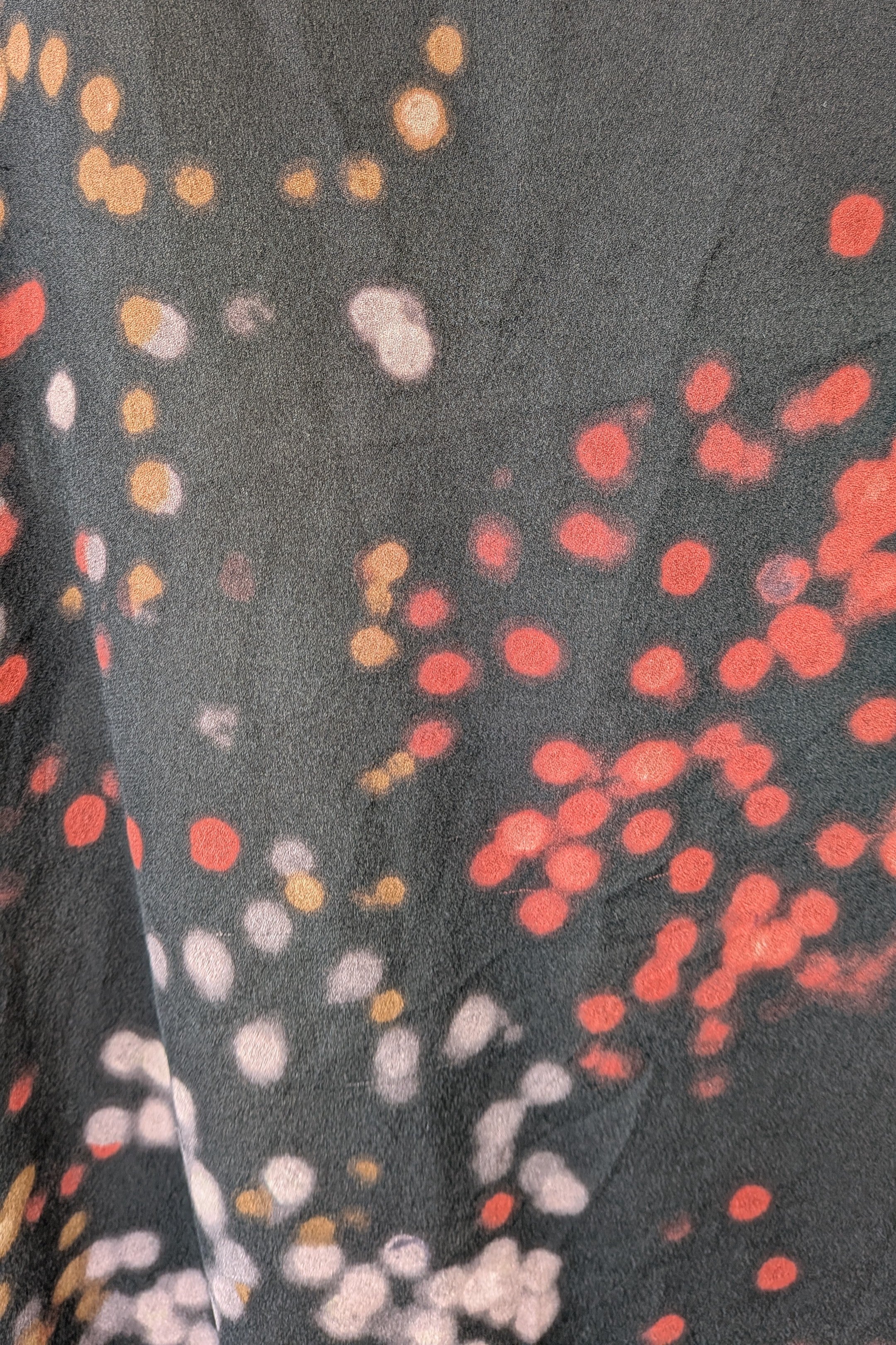 Vintage Y2K Kingan Jones 100% Silk Abstract Dot Top Size 12