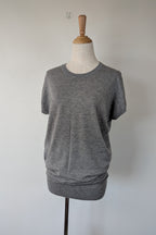 Country Road Grey Merino Wool & Silk Asymmetric Long Knit Top Size XXS