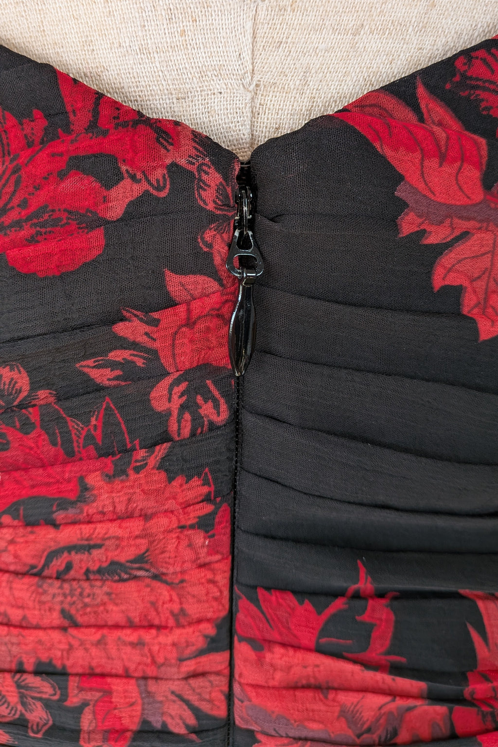 City Chic Crimson Garden Ruched Off The Shoulder Dress Size S