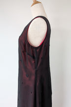 Vintage Y2K Suzanne Grae Red & Black Overlay Dress Size 12