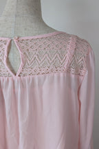 Liz Jordan Designer Collection Rue De Renne Pink Lace Trim Top Size 14 BNWT RRP $99.95