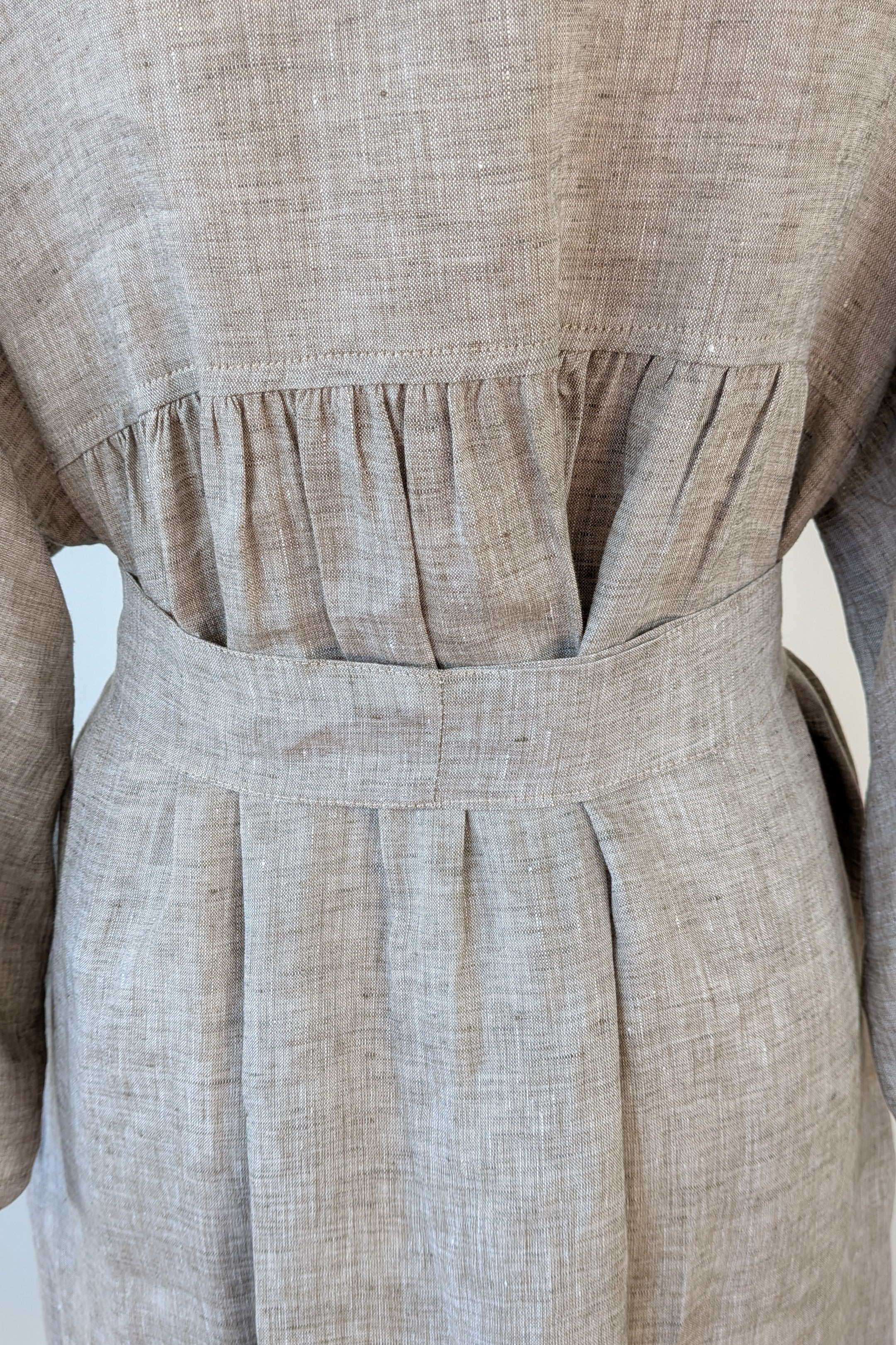 Stella Moda Linen Midi Dress in Grey in One Size