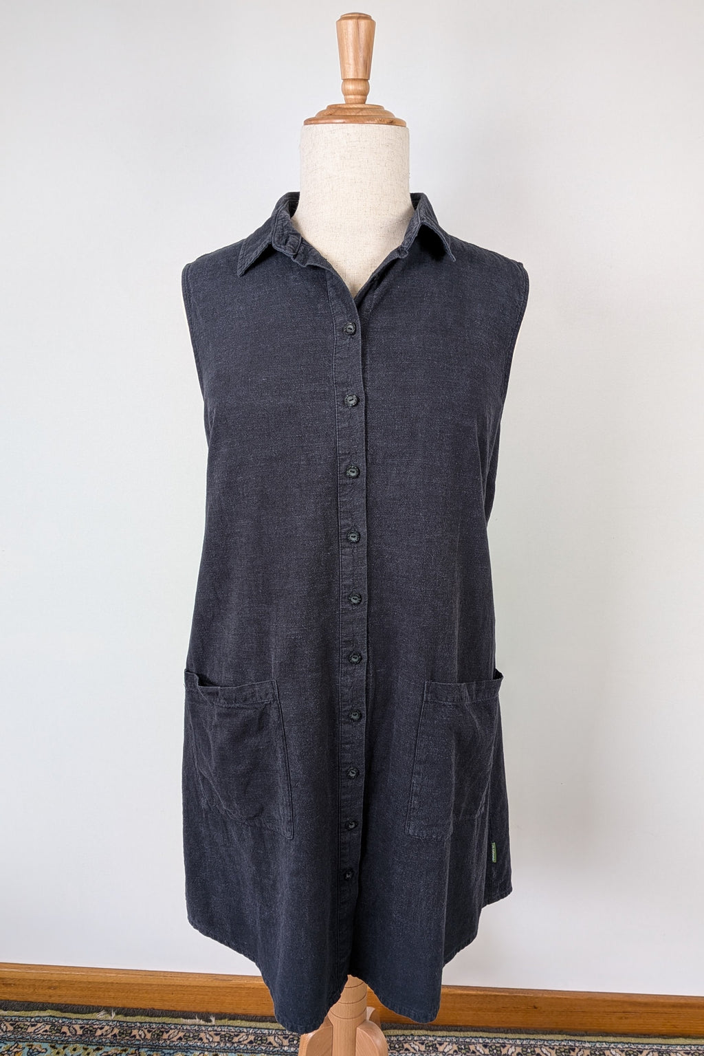 Kathmandu Hemp & Organic Cotton Navy Shirt Dress Size 16/18