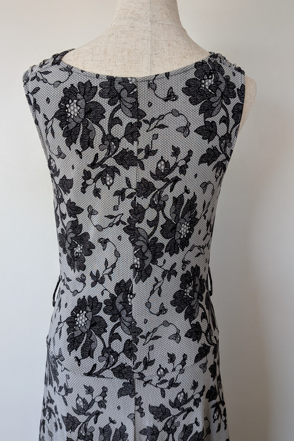 Vintage Y2K Tea Berry Floral Lace Cowl Neck Dress Size 8/10